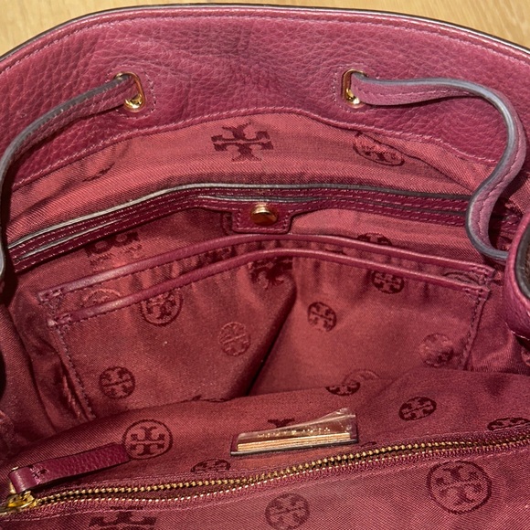 Tory Burch Merlot Leather Backpack